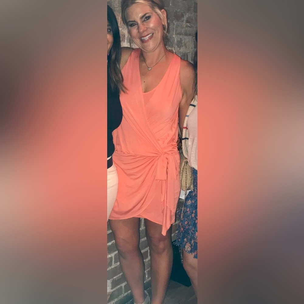 Bailey 44 wrap dress in melon/orange - Size S - worn once